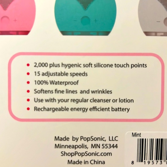 Pop Sonic. Leaf Facial Cleansing Device. Cleanse. Smooth. Rejuvenate. - Picture 3 of 3